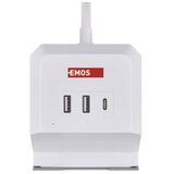  Produžni kabl kocka sa bežičnim QI punjenjem 2Z +2xUSB-A+1xUSB-C 2m bela | Eponuda.com