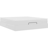 vidaXL Otomanski posteljni okvir z vzmetnico bel 180x200 cm um. usnje | Shoptok.si