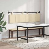  Držeće uzglavlje Zidne Prugasti Krema 190 x 55 x 5 cm tkanina - Krema 180 cm bez LED | shoptok.hr