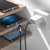 Dudao magnetni USB kabel + komplet vtičev Lightning / USB Type C / Micro USB 3 A 1 m siv | Shoptok.si