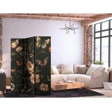  Paravan - Mysterious Garden - Butterflies Flying Over Flowers - Rustic Evening 135x172 | shoptok.hr