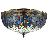 Endon 111899 - Plafonska lampa Tiffany DRAGONFLY 3xE27/10W/230V prečnik 50 cm | Eponuda.com