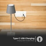 LED Prigušiva dodirna punjiva stona lampa LED/3W/5V 3000K srebrna | Eponuda.com