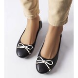 Gemre Black ballet flats adorned with a bow Maddalena | Shoptok.si