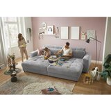 MID.YOU VELIKA ZOFA, svetlo siva tekstil, leseni material | Shoptok.si