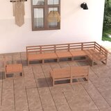  Vrtna sedežna garnitura 9-delna medeno rjava trdna borovina, (20974702) Cene