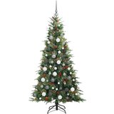 vidaXL Umetno Zložljivo Božično Drevo Zelena 180 cm PE in PVC | Shoptok.si