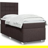  The Living Store Box spring postelja z vzmetnico temno rjav 90x190 cm blago - Box Spring Postelja, (21517076) Cene
