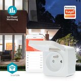 Nedis WIFIPO130EWT - Pametna utičnica 3680W/230V/ Tip E/16A Wi-Fi Tuya IP44 | Eponuda.com