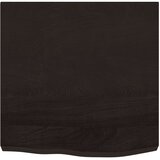 Stolna ploča tamnosmeđa 60x60x(2-6) cm tretirana hrastovina | shoptok.hr