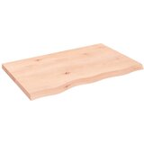 vidaXL Stenska polica 80x50x4 cm neobdelana trdna hrastovina Cene