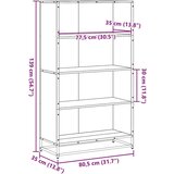 vidaXL Polica za knjige sonoma hrast 80,5x35x139 cm izrađeno drvo | shoptok.hr