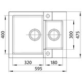 Alveus sudopera Rock 80 g91 - crna 595 x 475 x 160 mm | ePonuda.com