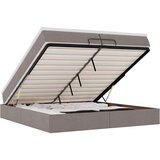  Otomanski okvir kreveta s madracima smeđesivi 200x200cm tkanine | shoptok.hr