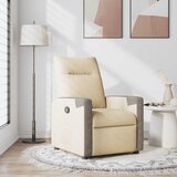 Maison Chic Naslanjač - Relax naslanjač iz krem blaga, (22061554) | Shoptok.si
