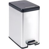 Curver Slim Bin koš za smeti s pedalom, 25l, črno/srebrn | Shoptok.si