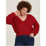 Tranquillo Red Women's Ribbed Sweater - Women