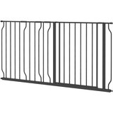HOMCOM Otroška vrata nastavljiva 145x76 cm črna, (5000234059) | Shoptok.si