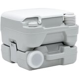 vidaXL Kamperski WC Siva in bela 41,5 x 36,5 x 30 cm Polietilen | Shoptok.si