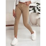 DStreet Spodnie damskie jeansowe CLARET beżowe | shoptok.hr