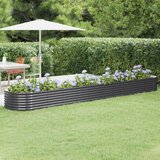 vidaXL Visoka greda iz prašno premazanega jekla 440x80x36 cm antracit Cene