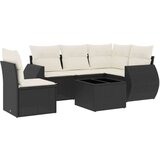vidaXL 6-dijelni set vrtnih sofa s jastucima crni od poliratana | shoptok.hr