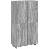  Visoka komoda Siva Sonoma 79 x 41 x 151 cm Konstruirano drvo - Siva Sonoma Cijene
