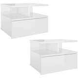 vidaXL Viseći noćni ormarići 2 kom sjajni bijeli 40x31x27 cm iverica | shoptok.hr