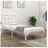  Posteljni okvir bel iz borovine 90x200 cm | Shoptok.si