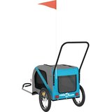 Prikolica za bicikl za kućne ljubimce plavo-siva Oxford tkanina i željezo | shoptok.hr