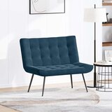  Klupa plava 110x74x84 cm baršunasta | Eponuda.com