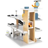 ECO TOYS drvena garaža s praonicom i helikopterom | shoptok.hr