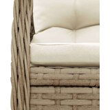  7-dijelni vrtni blagovaonski set od poliratana s jastucima bež | shoptok.hr