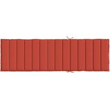  Jastuk za ležaljku prošarani crvena 200 x 60 x 4 cm od tkanine | shoptok.hr