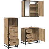 vidaXL Komplet pohištva za kopalnico s predalom 3 pcs artisan hrast | Shoptok.si