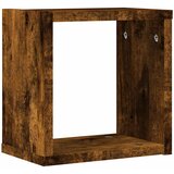 Police na zidu s policom 2 pcs Dimljeni hrast 26 x 15 x 26 cm | shoptok.hr