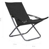  Sklopive stolice za plažu od tkanine 2 kom crne | shoptok.hr