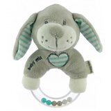 Baby Mix Plišana zvečka Pas Grey & Mint | shoptok.hr
