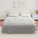  Lažni zec deka Siva 220 x 240 cm Poliester | shoptok.hr