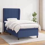  Box spring postelja z vzmetnico modra 90x200 cm blago Cene