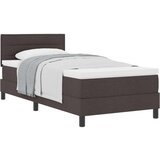  Postelja z vzmetnico z vzmetnico Temno rjava 90 x 200 cm blago, (5000127842) | Shoptok.si