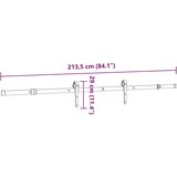 vidaXL Komplet opreme za drsna vrata 213,5 cm jeklo črne barve | Shoptok.si