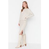 Trendyol Stone Cycling Collar Knitwear Bottom-Top Suit Cene