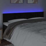  Uzglavlje crno 200x5x78/88 cm baršunasto | shoptok.hr