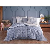  Sheldon - Blue Blue Satin Double Quilt Cover Set Cene
