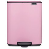 Brabantia Rožnat jeklen koš za smeti s pedalom 12 l Bo – | Shoptok.si