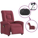  Električni masažni naslonjač od tkanine crvena boja vina | shoptok.hr