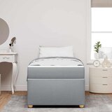  Krevetna konstrukcija Svijetlo siva 100 x 200 cm tkanina | shoptok.hr