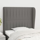  Uzglavlje s ušima tamnosivo 83 x 23 x 118/128 cm od tkanine | shoptok.hr