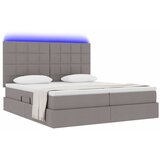  LED krevet za pohranu s madracem Sivosmeđa 180 x 200 cm Tkanina | shoptok.hr